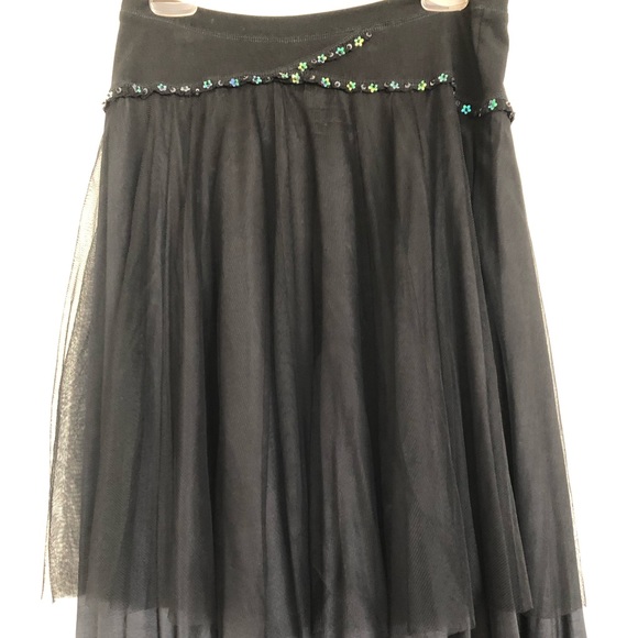 Free People Black Tulle Skirt - Picture 1 of 4